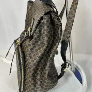 Celine | Bags | Celine Black Macadam Rare Backpack In Pre  display picture 1